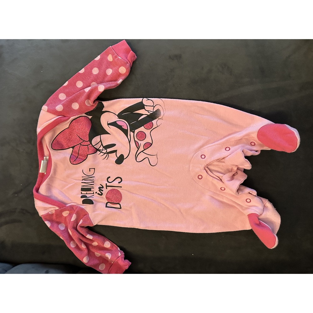5/$10 Disney Baby Girls 0-3 months pink Minnie Mouse onesie/bodysuit